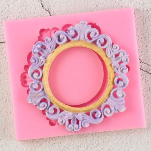 Retro Fashion Frame Shape For Cake Decorating Tools Chocolate Mold For The Kitchen Baking DIY Fondant Silicone Mold