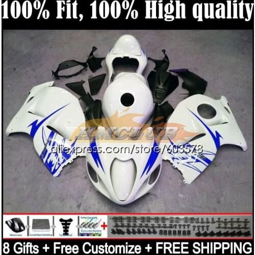 Injection For SUZUKI GSXR1300 Hayabusa 1996 1997 1998 1999 2000 2001 20CL.143 white blue GSXR-1300 CC 02 03 04 05 06 07 Fairing