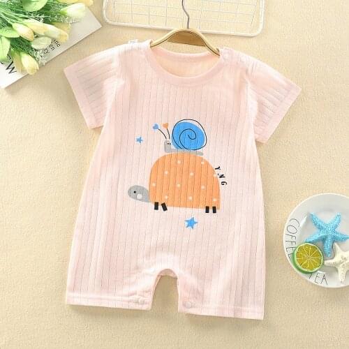 Boutique Baby Clothes Pure Cotton New Born Baby Jumpsuit Cartoon Cute Toddler Girls Onesie Baby Boy Summer Romper 3 6 9 12 Month