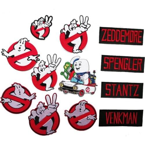 Ghostbusters Horror Movie Iron On Patches Clothing Accessories Fabric Stickers Embroidery Halloween day of the dead