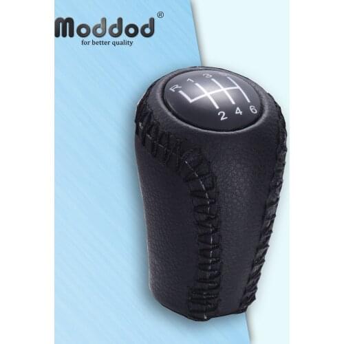 Manual Gear Shift Knob With Gaitor Leather Boot Cover For MAZDA 3 BK BL 5 CR CW 6 II GH CX-7 ER MX-5 NC III handle head 6 speed