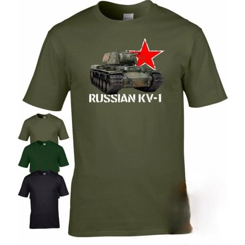 Russian KV 1 tank WW2 military armour Men T-shirt World of war Tanks