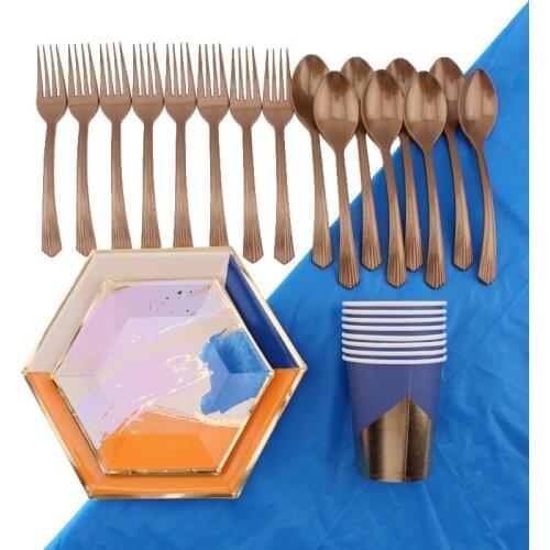 45pcs/set Graffiti Pastel Theme Party Tableware Arrangement Baby Shower Party Napkins Cups Disposable Tableware Party Supplies