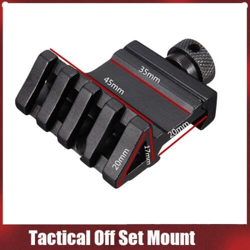 Airsoft RM45 Tactical Scout Off Set Mount For Surefir M300 M600 M300V M600V M600B Light Mount For Shotguns Picatinny Rail
