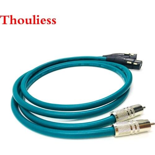 Thouliess Rhodium plated RCA Male to 3pin XLR Feamle Balacned Audio Cable RCA to XLR Interconnect Cable with CARDAS USACable