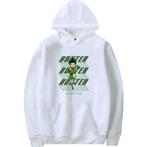 Boys Girls Cartoon Hunter Hoodies Men Women Sweatshirts Hip Hop Hoodie New Printed Comic Hisoka Autumn White Pullovers Clothing