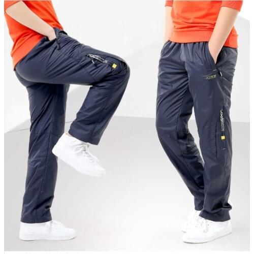 Boys thickened plus cotton pants childrens outdoor sports trousers winter models big childrens warm pants