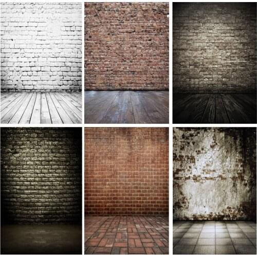 Vintage Brick Wall Wooden floor Theme Photography Backdrops portrait Photo Background Studio Prop 21817 TEX-05