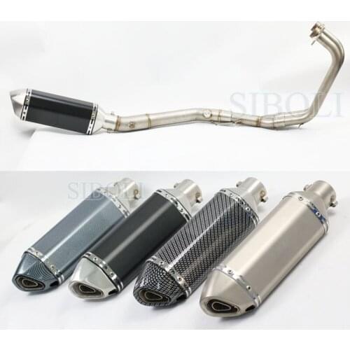 Motorcycle Exhaust Full System Middle Pipe Muffler With Exhaust FOR Yamaha R3 R25 2014 2015 2016 Slip-on AK183