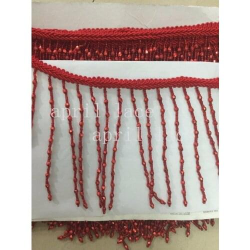 Yy025 # 10yards /bag red color 10cm width ribbon fringe tassel for curtain /garment/decorative/home /dress decoration
