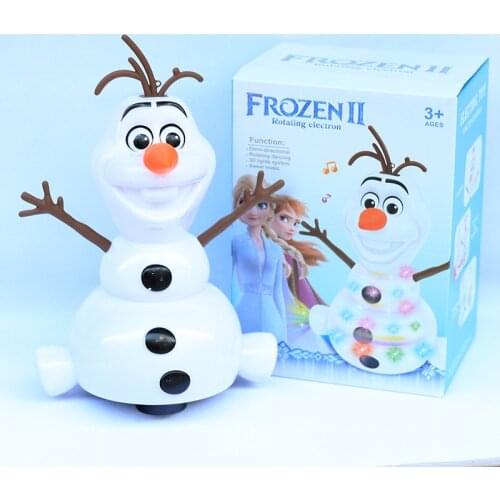 Frozen Dancing Snowman Olaf Toys Dolls Figures Music Kawaii Light Electric Action Figure Model Kids Toy Christmas Birthday Gift