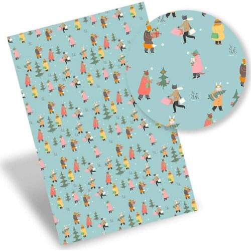 Synthetic Leather Faux Leather Sheets Printed Vinyl Fabric Sports Equipments Bows Making DIY Handbags 22*30cm/A4 0.8mm 1pc