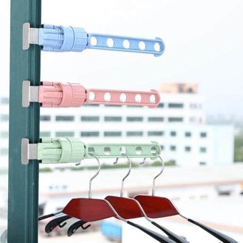 1 pcs Portable Indoor Balcony 5 Hole Clothes Hanging Drying Rack Window Frame Hanger For Coat Towels Home Storage Organizer Tool