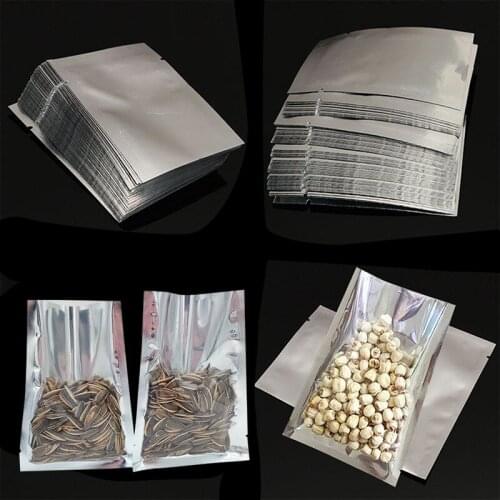 100pcs Heat Seal Storage Bags Aluminium Foil Vacuum Sealer Pouches Food Grade For Nuts ALI88