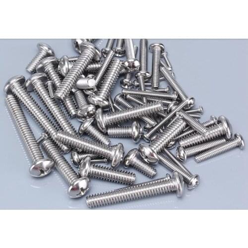 20pcs 10-32 screws phillips dome thread PH button head bolt stainless steel male screw 1/4 5/16 3/8 1/2 5/8 3/4 7/8 1" inch long