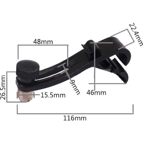 3PCS Adjustable Drum Clips Microphone Clip on Clamps Mount Shockproof Mic Clips