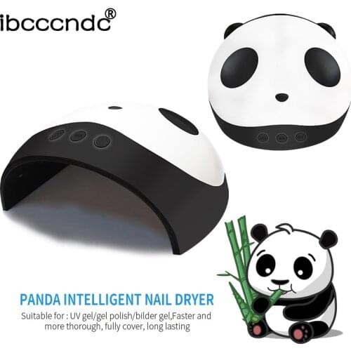 36W Nail Dryer Nail Gel Polish LED Lamp for Manicure Machine Nail Art Salon Tools Panda Design USB Charge