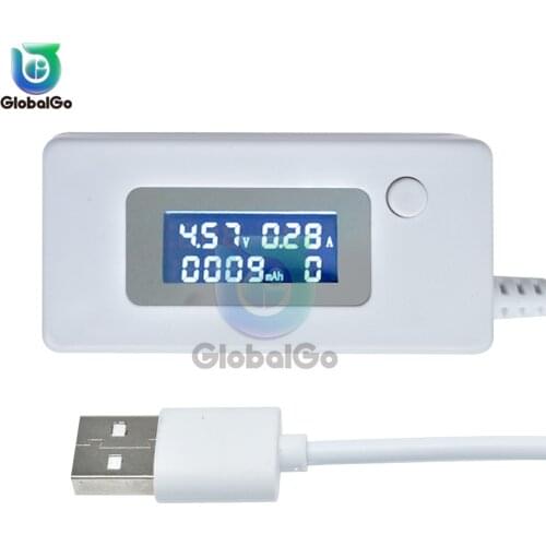 4V-30V 50mA-3000mA Power LCD Current Voltage Capacity Tester Digital Voltmeter Ammeter Current Volt Meter USB Charger Battery