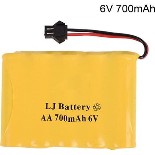 6v 700mah AA NI-CD Battery remote control Electric toys car ship robot rechargeable AA 6V 700 mah high capacity battery toy part