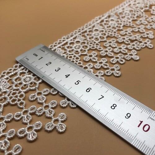 7CM Lace Trim Lace Applique White Polyester for Clothes Home Textiles Apparel Sewing Lace Fabric