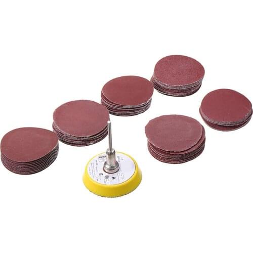 Abrasives Sander Polishing Pad Sandpaper Sheets Sand Disc Cushion Durable Polishing Tools With Backing Pad 60pcs Sanding Discs