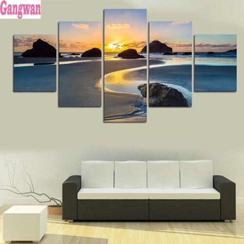Diamond Painting Natural sea Landscape Full Square/Round Diamond Pattern Embroidery Cross Stitch 5D Rhinestone Painting decor