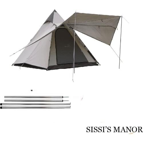 Vidalido Automatic Aluminum Pole Outdoor Camping Indian Pyramid Tent Sunshade Screen Waterproof Teepee Family Car Yurt Tent