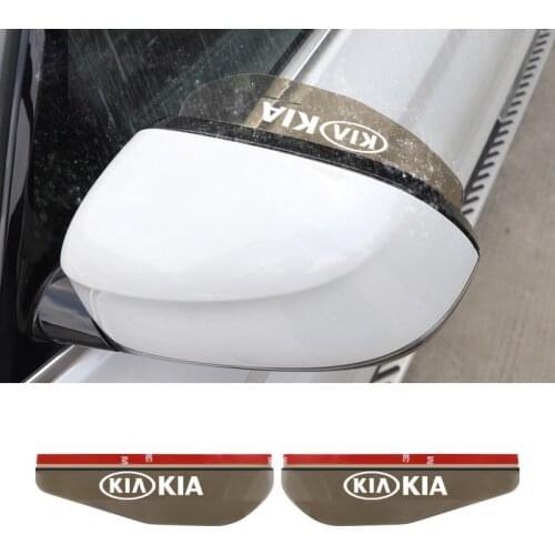 2Pcs PVC Car Rearview Mirror Rainproof Eyebrow Deflectors For KIA Sportage Rio Ceed Sorento Picanto Cerato Soul Venga Cadenza K9
