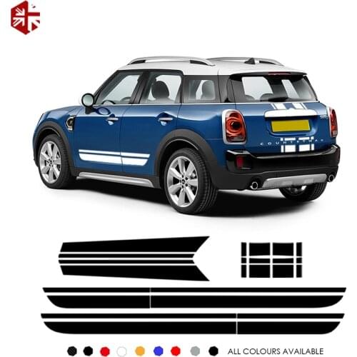 Car Hood Stripes Trunk Bonnet Rear Body Kit Decal Side Stripe Skirt Sticker For Mini Cooper S JCW Countryman F60 Accessories