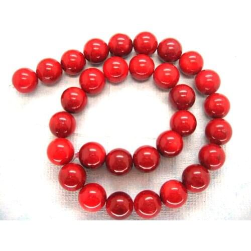 Free Shipping,Wholesale Natural Stone 12mm Red Coral (Sea Bamoo) Loose Roundel Beads Accessories For Diy Charm Jewelry Making
