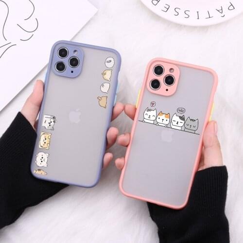 Cute Cat Cartoon Hamster Animal Phone Case For iphone 12 11 Pro Max XR XS Max X 6s 7 8 Plus Hard Matte Lovely Tiger Back Cover