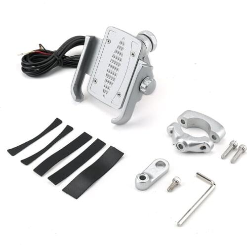 Phone Holder Motorcycle Mobile Phone for Motorbike Mirror GPS Stand Bracket Cell Phone Mount Support With USB Charger QC 3.0