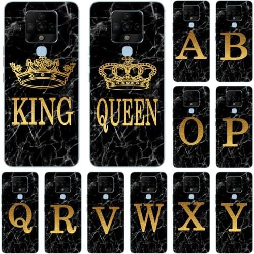 Phone Case for Tecno Camon 16 15 16S Premier Pro Air (CD7) (CD6) Marble Golden alphabet background Soft Print Cover Fundas