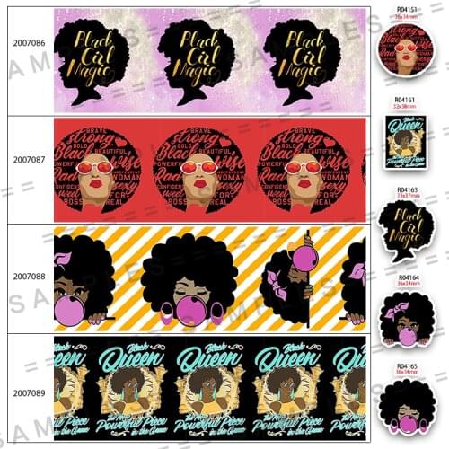 Hot Sales Fashion Girl Printed 5 Yards 25mm/38mm/50mm/75mm Grosgrain/Satin Ribbon 30pcs/lot Resins For Hair Bows DIY 200708