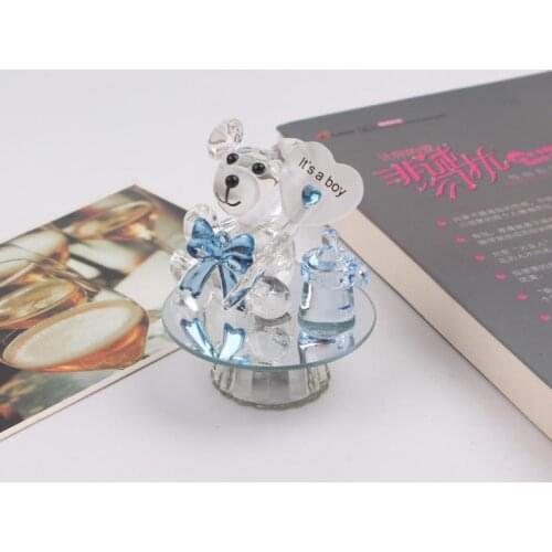 K5 Crystal Bear Nipple Baptism Baby Shower Souvenirs Party Christening Giveaway Gift Wedding Favors and Gifts 50pcs SN3908