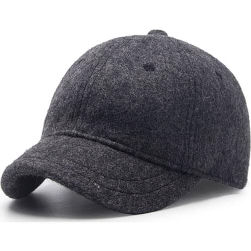 Fibonacci 2017 New Short Brim Wool Baseball Cap Autumn and winter Men Women for Hats Adjustable Snapback