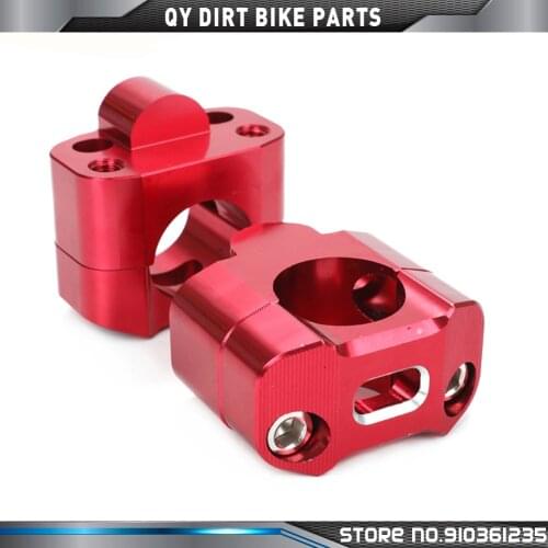 1 pair CNC Aluminum Motorcycle Pit Dirt Bike Handlebar Fat Bar Adapter Handlebar Mount Riser Clamp 7/8" To 1 1/8 22mm To 28mm