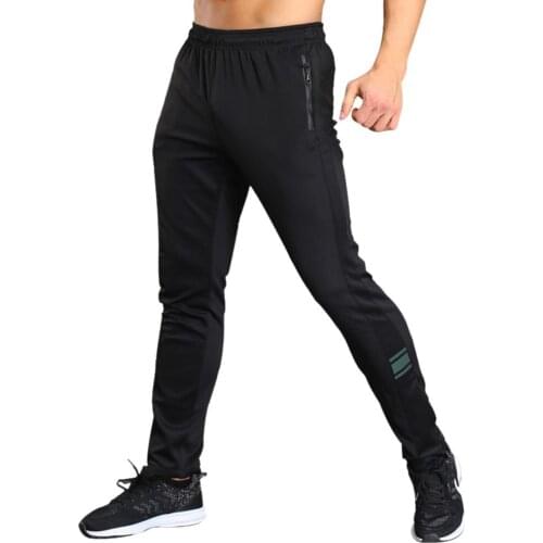 Summer Men Breathable Elastic Waist Long Pants Running Gym Exercise Sweatpants Fitness Workout Sports Pants Elastic Tights