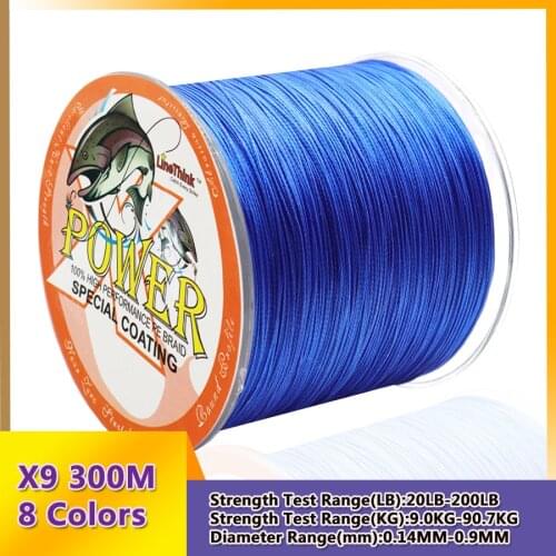 Power X9 300M PE Braided Fishing Line 9 Strands Multifilament Strong Carp Fishing Line 20 30 60 85 110 130 150 200LB