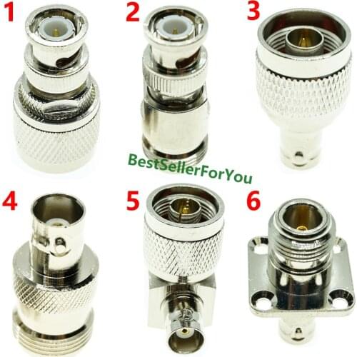 N Type Male Female To Connector BNC MALE Female Plug RF Coaxial Adapter Connector Adapter Kit