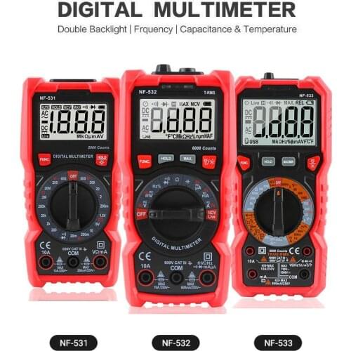 NF-531/532/533 Portable Digital LCD Display Multimeter Voltage Capacitance Meter