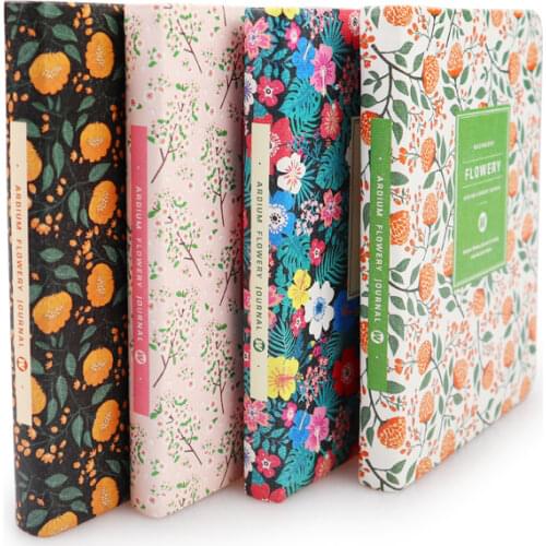 New Cute PU Leather Floral Flower Schedule Book Diary Weekly Planner Notebook School Office Supplies Kawaii Stationery Girl Gift