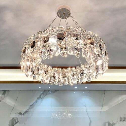 New modern crystal chandelier for living room lights cristal lamp luxury home decor light fixture LED hang lighting fixture
