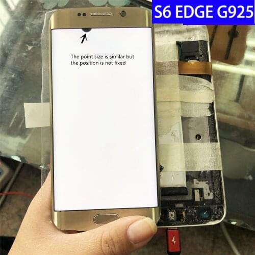 Original Super Amoled For Samsung Galaxy S6 Edge G925F LCD Display Touch Screen Digitizer Assembly Dead Dotsscreen Free Gift
