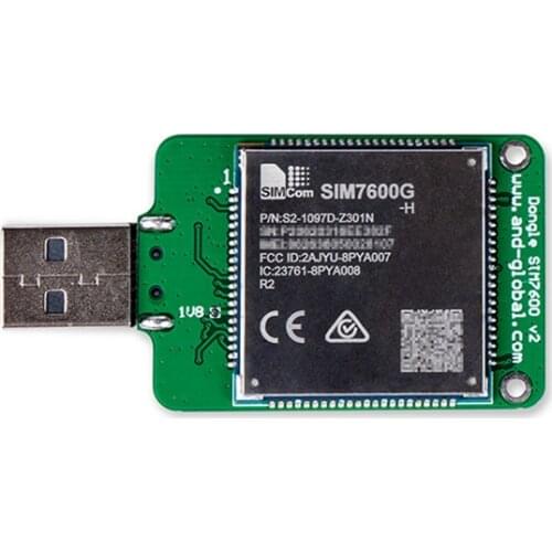 SIMCOM SIM7600G-H USB Dongle HSPA+ GSM GPRS EDGE UMTS LTE 4G Cat4 Module compatible with SIM7600 SIM7500 SIM7600X-H series