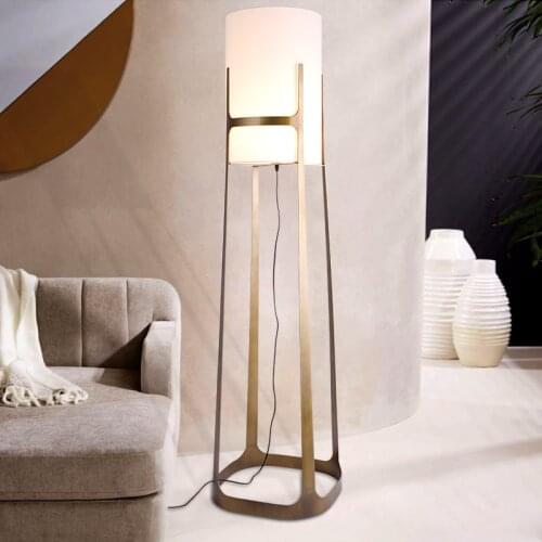Modern Fabric Metal Floor Lamp Hotel Home Living Room Reading Bedroom Beside Standing Light LED Suspension Lamps FA130