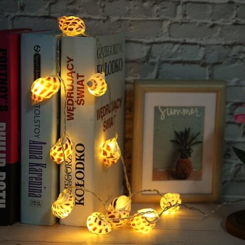 Conch Shape 10LED String Lights Battery-Powered for Indoor Outdoor Birthday Wedding