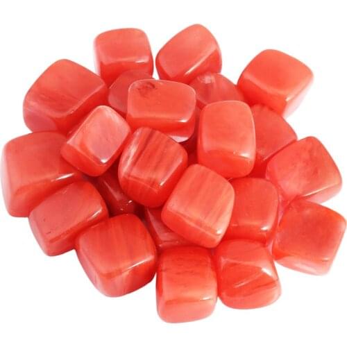 TUMBEELLUWA 1lb (460g) Cherry Quartz Tumbled Polished Stones for Wicca Reiki Energy Healing Crystal