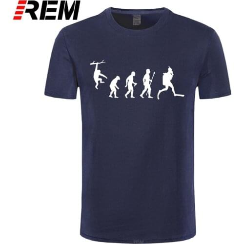 Funny Diving Evolution Printed Tee Shirt For Male Picture Custom Funny Diving Evolution Camiseta Short Sleeve Cotton T-shirt