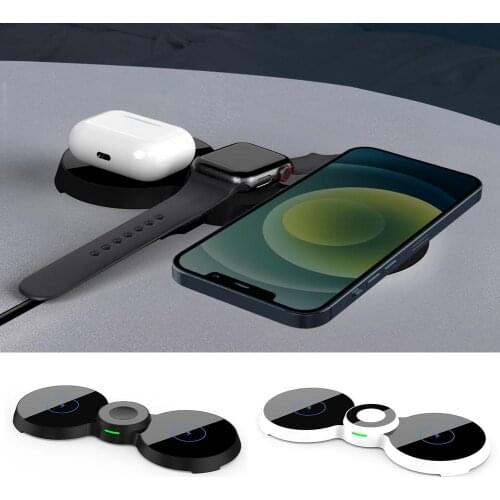 Charger For IPhone X XS Max XR 11pro, 3 In 1 Wireless Fast Wirless Charging For Apple Watch 2 3 4 5, For IWatch Qi Charger Dock